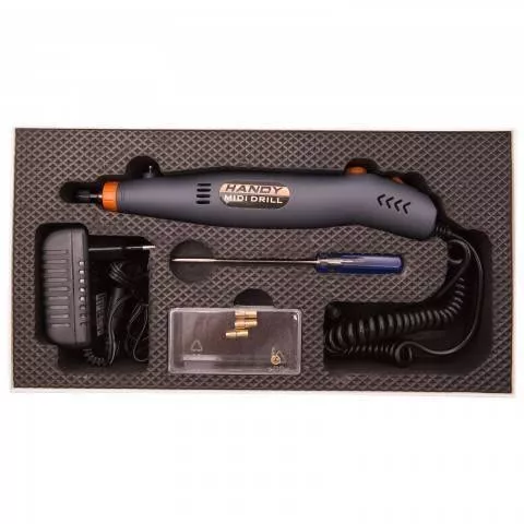 Mini-mașină de găurit/frezat HANDY DRILL MIDI 18W placată cu aur, garanție 24 luni persoane fizice [1]