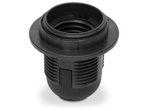 Becuri - Dulie E27 plastic negru cu inel OE-27K Plastrol – IoElectronice.ro