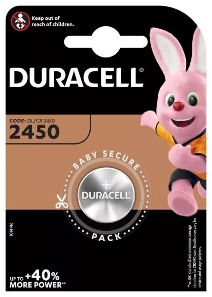 Baterii - Duracell baterie litiu CR2450 3V diametru 25mm x h5mm 1buc – IoElectronice.ro