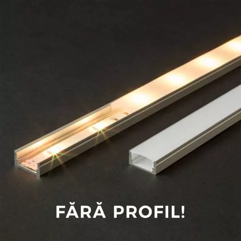 Profile aluminiu banda LED - Ecran opal pentru profil aluminiu LED 1000mm 41010M1 Phenom – IoElectronice.ro