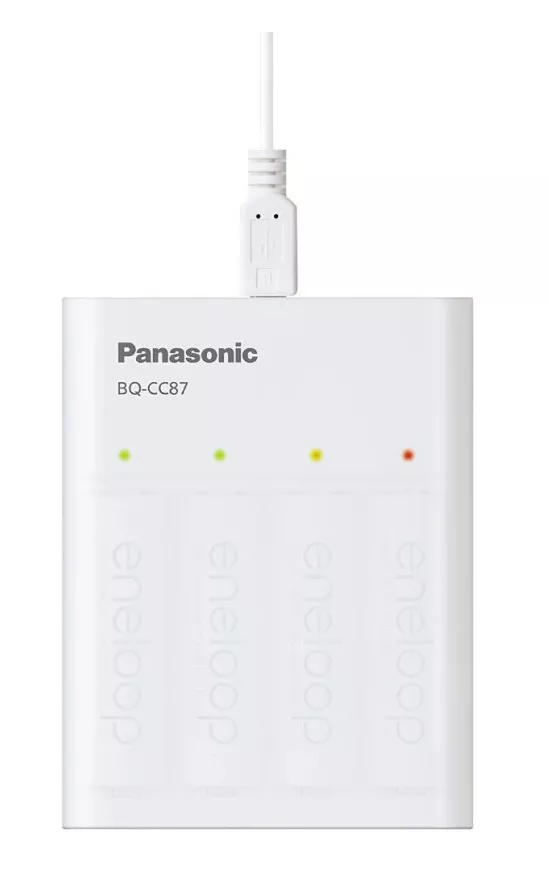 Încărcător USB Panasonic Eneloop K-KJ87MCC40USB pentru 4x AA 1900mAh Ni-Cd Ni-Mh, conector RCA [2]