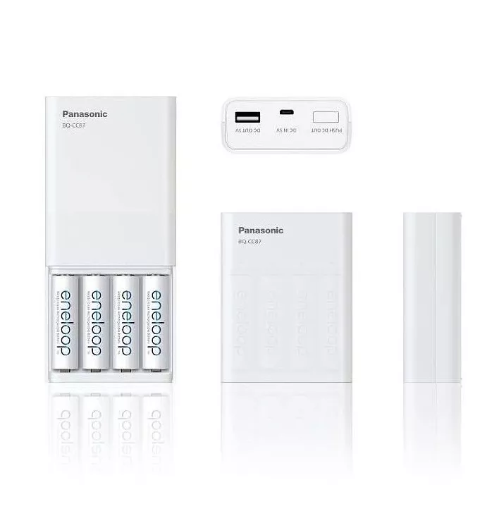Încărcător USB Panasonic Eneloop K-KJ87MCC40USB pentru 4x AA 1900mAh Ni-Cd Ni-Mh, conector RCA [1]