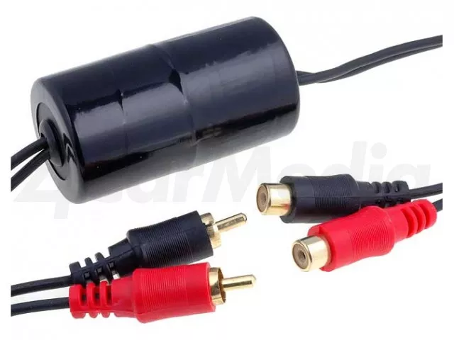 Accesorii Auto - Filtru antiparazitar auto 4CarMedia, atenuare 2x RCA-2x RCA, garanție 24 luni, tip auto.