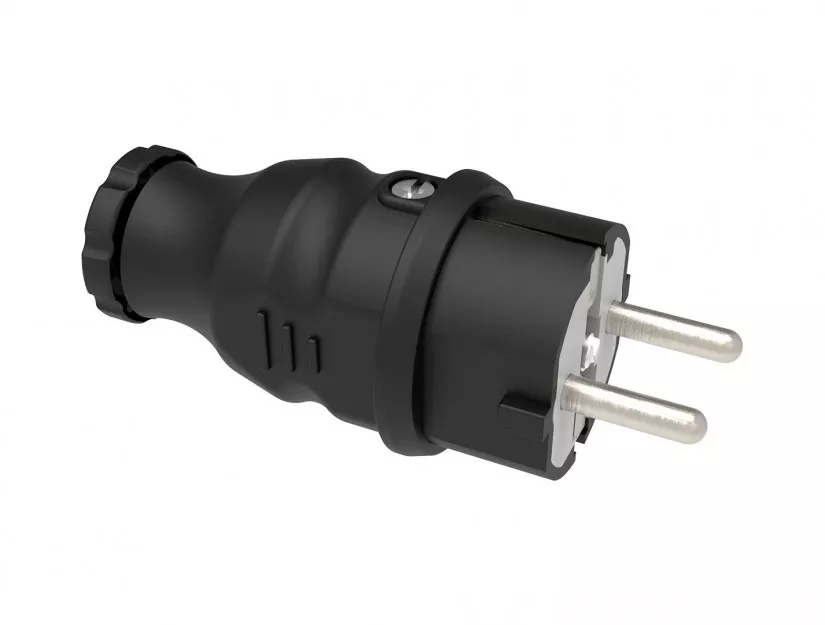 Stechere - Fisa schuko cauciuc Bemis BK1-1402-2011 2P+E 16A 250V IP44 negru - IoElectronice.ro