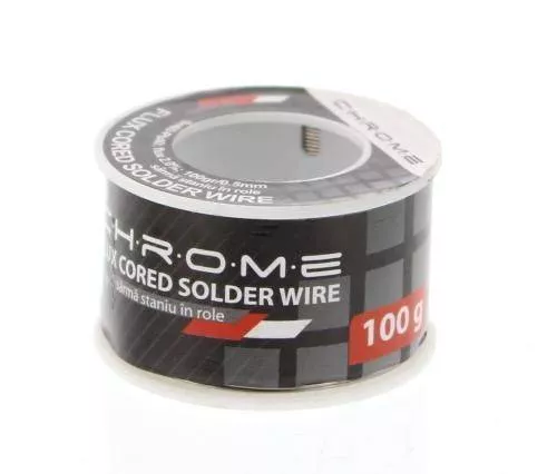 Fludor - Fludor Chrome 100g, Flux 2%, Diametru 0.5mm, SN60 PB40 – Cositor pentru lipit cu plumb și staniu