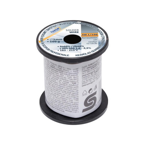 Scule mentenanta - Fludor cositor 1.0mm 100g SN/PB 60/40 2.5flux Home by Somogyi