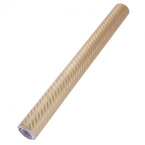Folie Colantare Auto Carbon 3D Gold, 3m x 1,27m – Imitatie Fibra Carbon Economică [1]