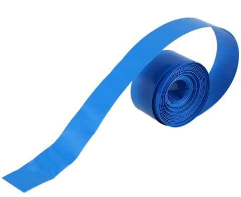 Accesorii acumulatori - Folie termocontractabilă pentru baterii 18650 albastru, 70mm x 1m, PVC, grosime 0.08mm, contractare maximă 45%/15%