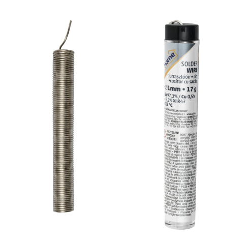 Fudor cositor lipit fără plumb 1mm Sn97.3/Cu0.5%/sacaz2.2% 17gr Home by Somogyi [1]