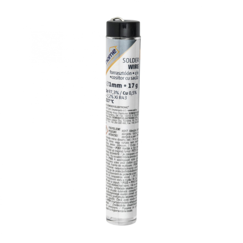 Fludor - Fudor cositor lipit fără plumb 1mm Sn97.3/Cu0.5%/sacaz2.2% 17gr