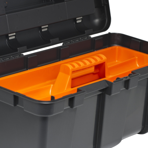 Geantă plastic pentru scule HANDY 10924 500x250x240mm negru-portocaliu [2]
