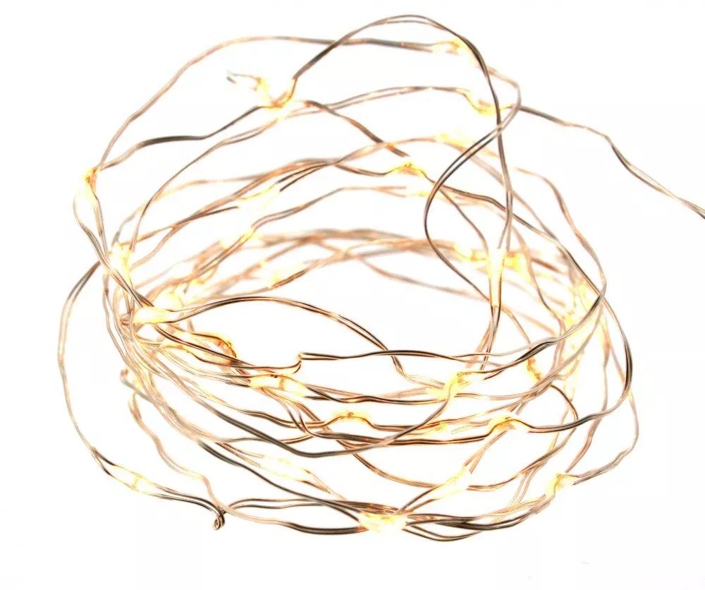 Iluminat festiv - Ghirlanda luminoasă 30 micro LED-uri albe, luminozitate ridicată, lumină caldă WELL – IoElectronice.ro