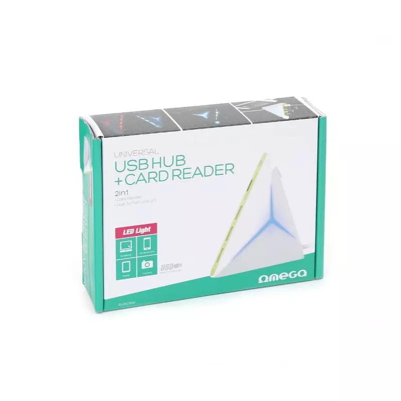 HUB USB 2.0 cu 3 Porturi și Card Reader Omega - Viteză, Compatibilitate și Plug & Play [3]