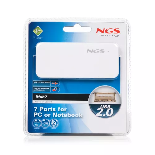 HUB USB 2.0 cu 7 Porturi - Compact, Mobil și Compatibil cu Laptopuri și Desktopuri [2]