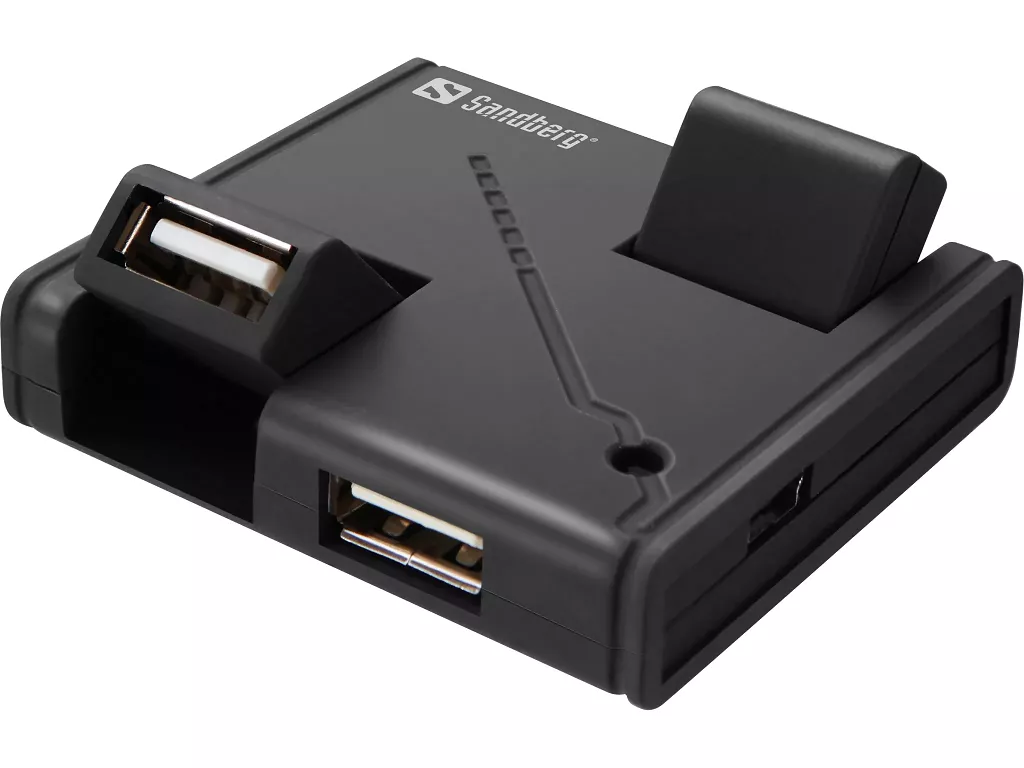Hub-uri USB - Hub USB 2.0 Sandberg 4 Porturi Negru – Conectează Multiple Periferice Rapid și Ușor