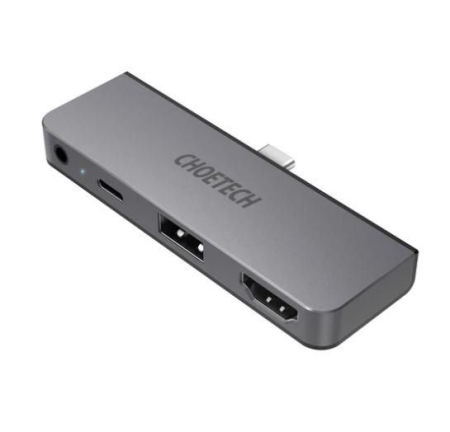 Hub-uri USB - HUB USB-C cu HDMI 4K, USB 2.0, PD 60W și Jack 3.5mm - Compatibil iPad Pro și MacBook