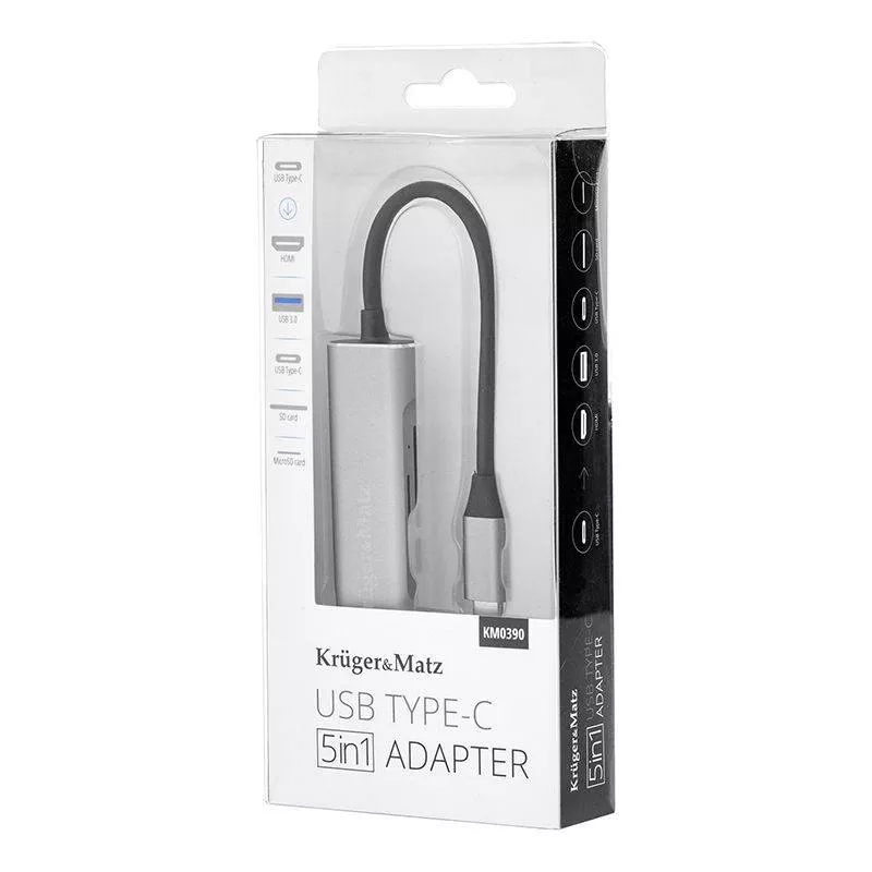 HUB USB Type C 5 în 1 cu HDMI 4K, USB 3.0, SD și MicroSD - Crește funcționalitatea ultrabook-ului tău [2]
