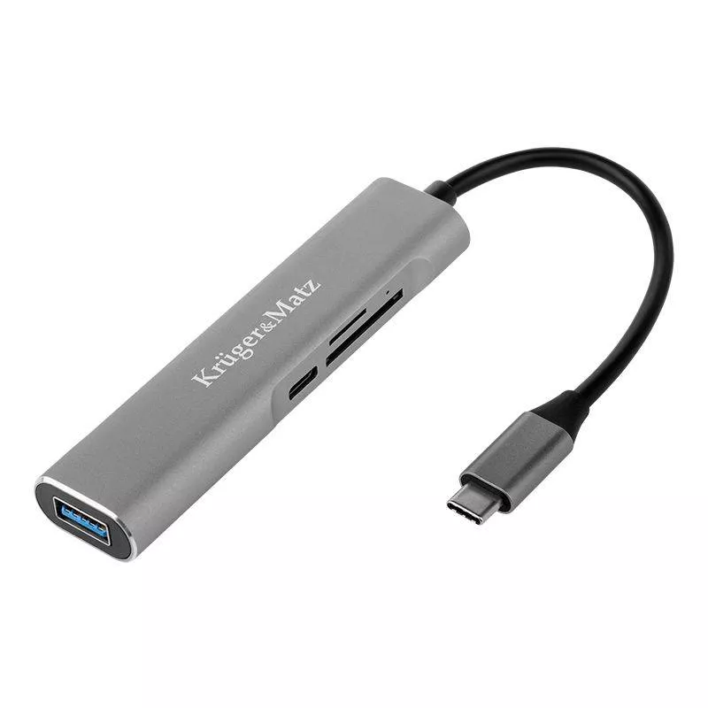 Hub-uri USB - HUB USB Type C 5 în 1 cu HDMI 4K, USB 3.0, SD și MicroSD – Crește funcționalitatea ultrabook-ului tău