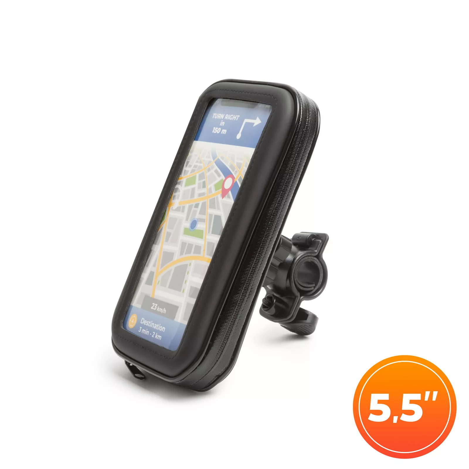Accesorii Off-Road, ATV, QUAD, SSV - Husa pentru telefon pe biciclete, rezistentă la intemperii, compatibilă cu ecrane până la 5.5" și rotire 360°