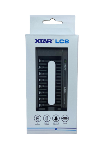 Încărcător acumulatori XTAR LC8 KT USB Type C 8xAA AAA 1.5V, suportă 8 acumulatori simultan [1]