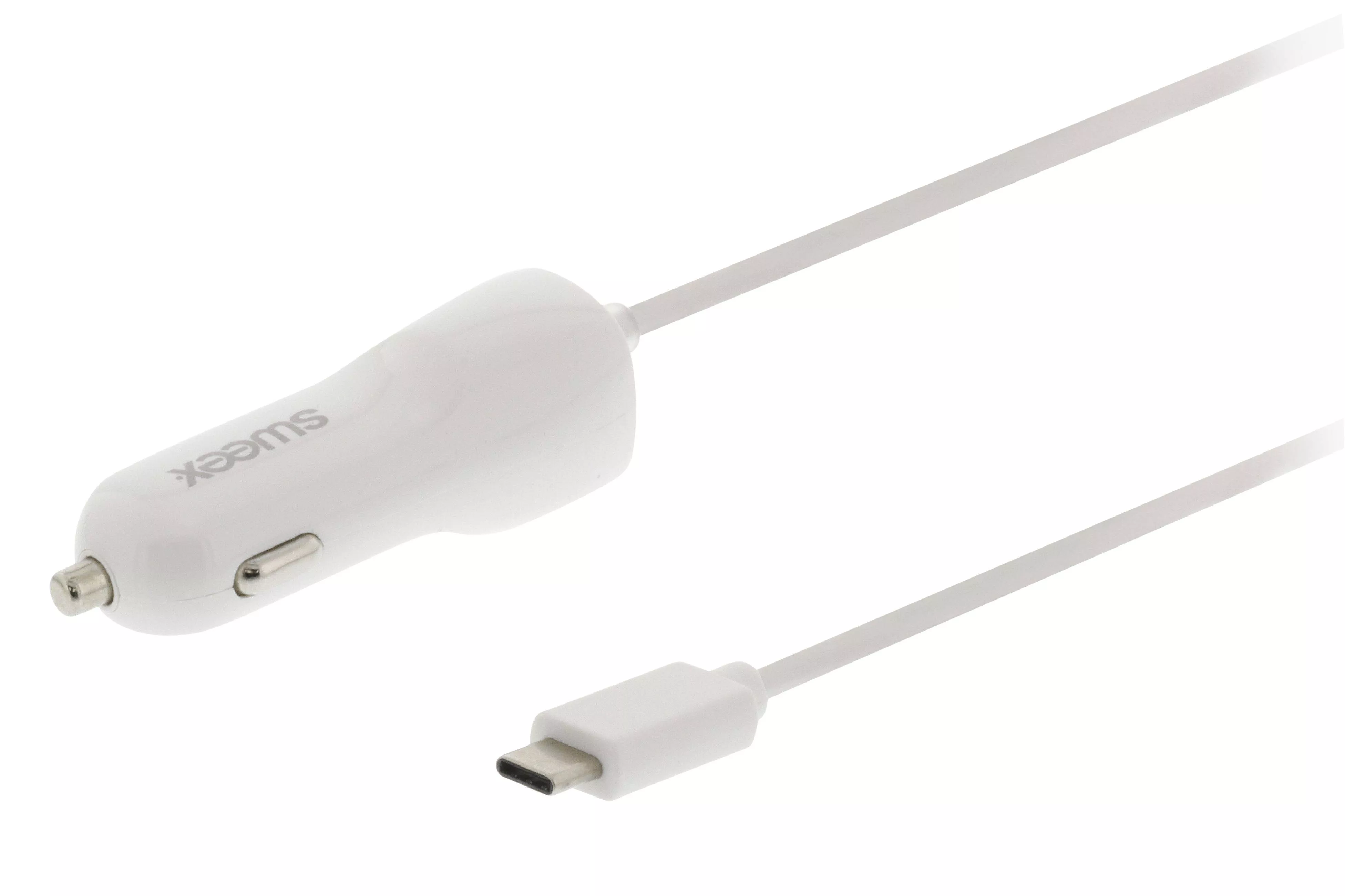 Accesorii Auto - Încărcător auto 12-24V - USB Type C 3A alb Sweex
