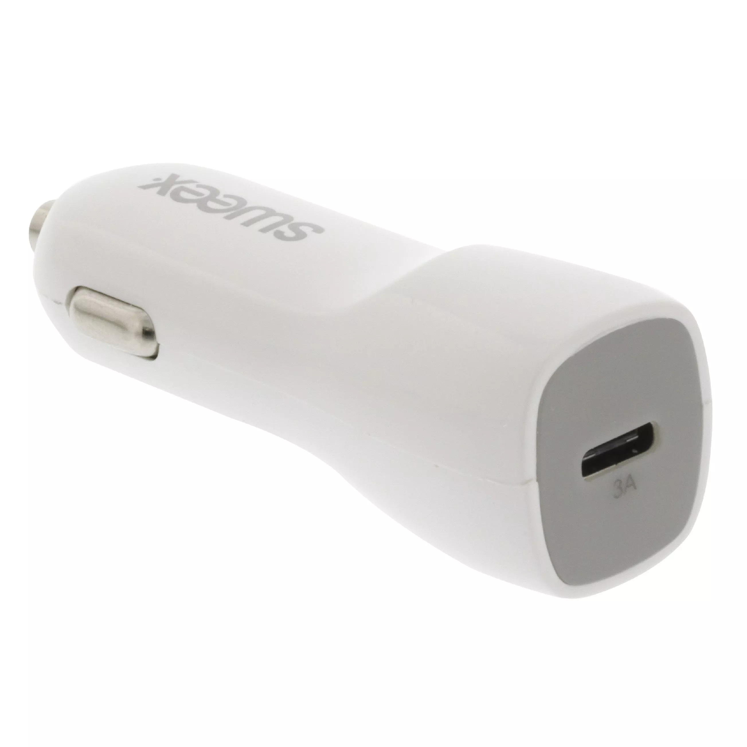 Încărcător auto USB Type C 3A alb Sweex, 24 luni garanție, conector USB Type C, amperaj 3 Ah [1]