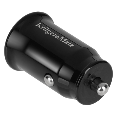 Încărcător auto Kruger&Matz 12-24VDC brichetă, USB Type C + USB 3.1A QC 3.0 PD 20W, negru, garanție 24 luni. [1]