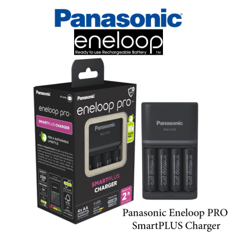 Incarcatoare acumulatori - Încărcător Rapid Panasonic Eneloop PRO & SmartPLUS + 4 Baterii AA Reîncărcabile 2500mAh