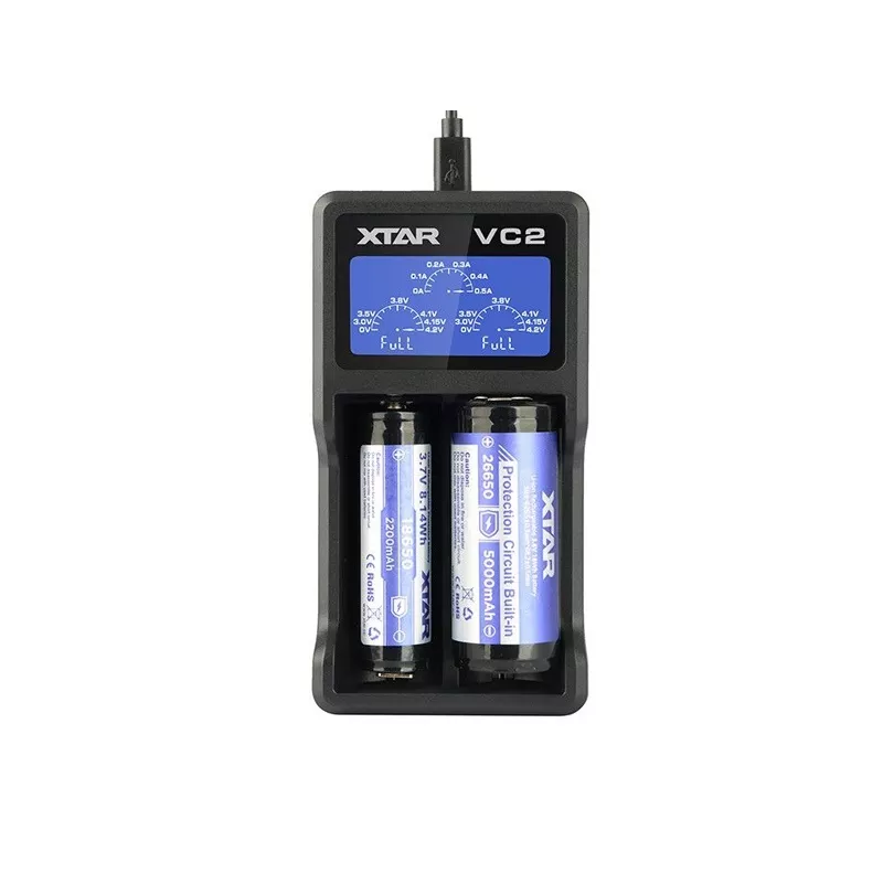 Electrice - Încărcător Universal LI-ION NI-MH NI-CD 2buc LCD USB XTAR-VC2