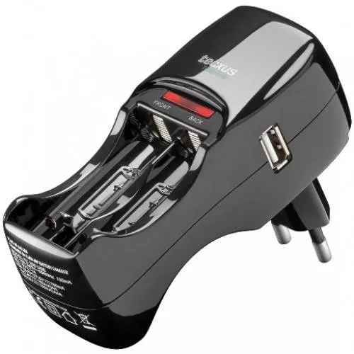 Incarcatoare acumulatori - Încărcător Ni-MH/Ni-Cd AA/AAA cu LED și USB 5V 1A – Compatibil pentru 2-4 acumulatori, eco-friendly, rapid și eficient