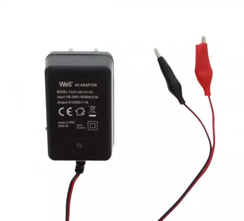Incarcatoare acumulatori - Încărcător pentru acumulatori plumb acid 6V/12V 1000mAh, LED indicator, cleme crocodil, compatibil AC 100-240V