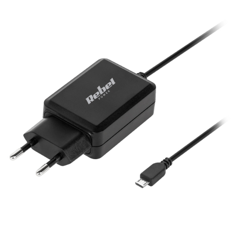 Incarcatoare retea - Încărcător rețea cu micro USB 2100mAh negru REBEL RB-6311 – IoElectronice.ro