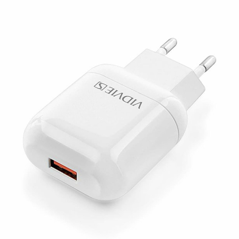 Telefoane-tablete - Încărcător rețea USB 2400mA VIDVIE CE12 Alb