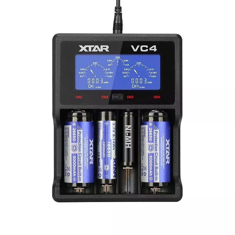 Încărcător universal Li-Ion, Ni-MH, Ni-Cd pentru 1-4 baterii, XTAR-VC4, compatibil cu o gamă largă de modele [2]