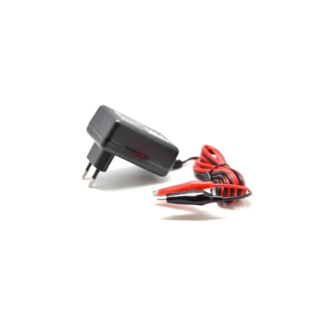 Electrice - Încărcător VRLA 13.8V 1A OEM cu clești Vr-Alx pentru acumulatori plumb 12V 2-12Ah, 230V AC, 1000 mAh.