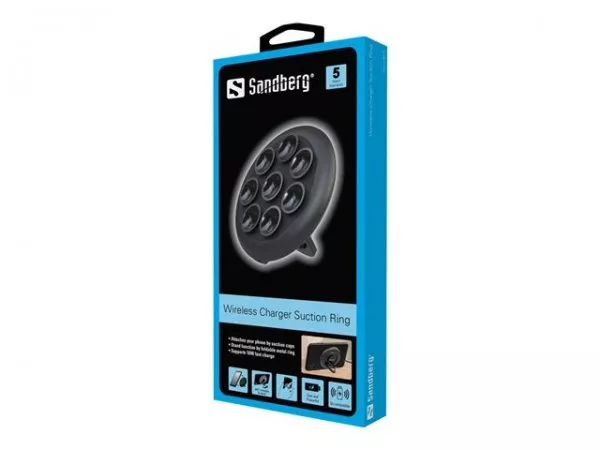 Încărcător wireless cu ventuză Sandberg 441-27 10W negru, compatibil cu dispozitive Qi, putere 10W, garanție 24 luni. [2]