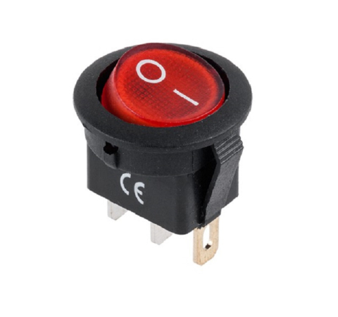 Intrerupatoare-Relee - Întrerupător 12V 20A ON-OFF 3 pini roșu IRS 101 cu reținere – IoElectronice.ro