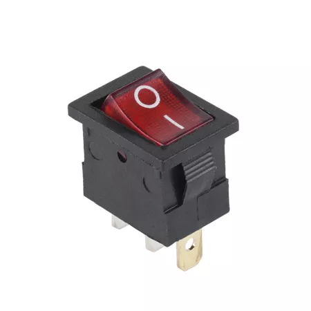 Intrerupatoare-Relee - Intrerupator 3 pini ON-OFF rosu 16A 250V cu retinere – IoElectronice.ro