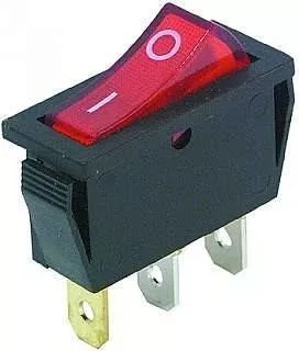 Intrerupatoare-Relee - Întrerupător 3 poli 1 buton roșu ON-OFF 250V 15A cu reținere – IoElectronice.ro