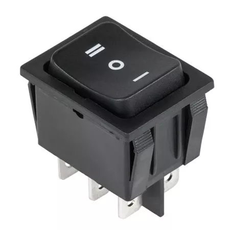 Întrerupător 6 poli 3 poziții bistabil fără reținere ON-OFF-ON 250V 15A 21.7x28.5mm PRK0101 – IoElectronice.ro [1]