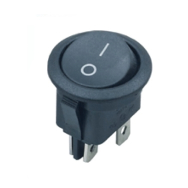 Intrerupatoare-Relee - Intrerupator ON-OFF cu retinere 6A 250V, 4PINI, 20.5mm, negru, IP20, montare pe panou, GBC 24.2340.70