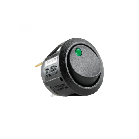 Intrerupatoare-Relee - Intrerupator basculant bec verde ON-OFF 250V/6A incastrare 21mm HOME – IoElectronice.ro