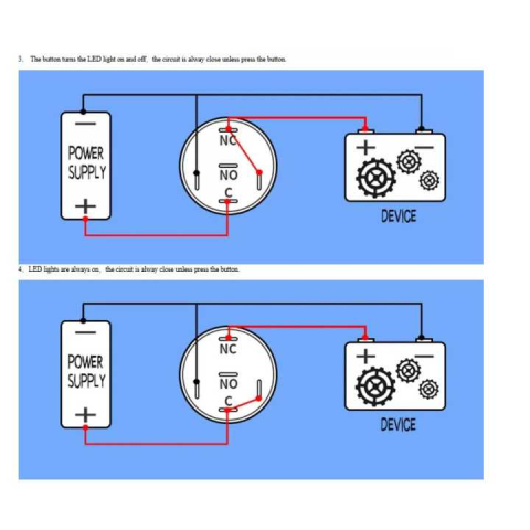 Întrerupător buton SW 3 OFF-(ON) fără reținere metal 19mm 12-24V LED albastru – IoElectronice.ro [5]