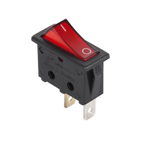 Intrerupatoare-Relee - Intrerupator ON-OFF cu retinere, 2 pini, 16A 250V, culoare roșie, fiabil și sigur