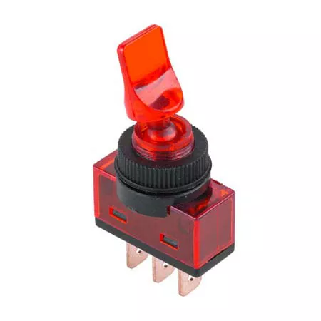 Electrice - Intrerupător ON-OFF 12V 20A ASW-14D roșu cu reținere