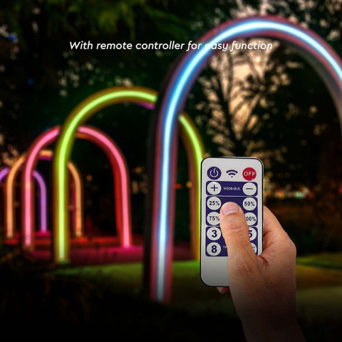 Kit bandă LED RGB solară 5m IP67 V-TAC SKU-23046 cu iluminare eficientă și garanție 24 luni persoane fizice [8]