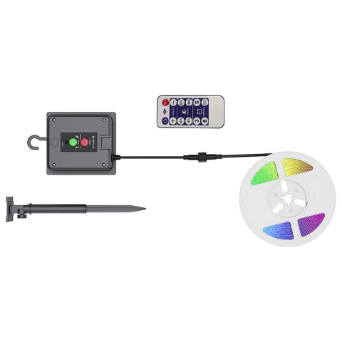 Iluminat festiv - Kit banda LED RGB încărcare solară IP67 V-tac SKU-23046 – IoElectronice.ro