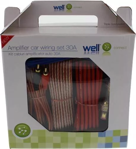 Kit cabluri amplificator auto 30A Well - Accesorii complete pentru instalare audio profesională [1]