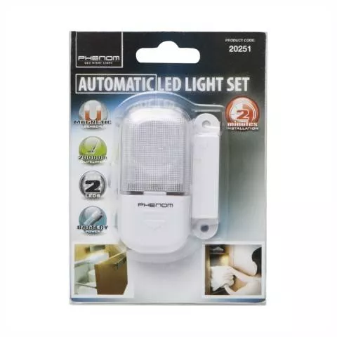 Lampa LED 2 LEDuri cu senzor magnetic Phenom, 24 luni garanție, utilizare practică în interior/exterior [2]