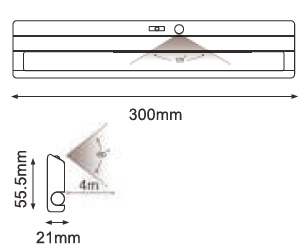 Lampa LED 1.5W 135lm 4000K cu senzor de mișcare 300x55x21mm 4x AA V-TAC – IoElectronice.ro [1]